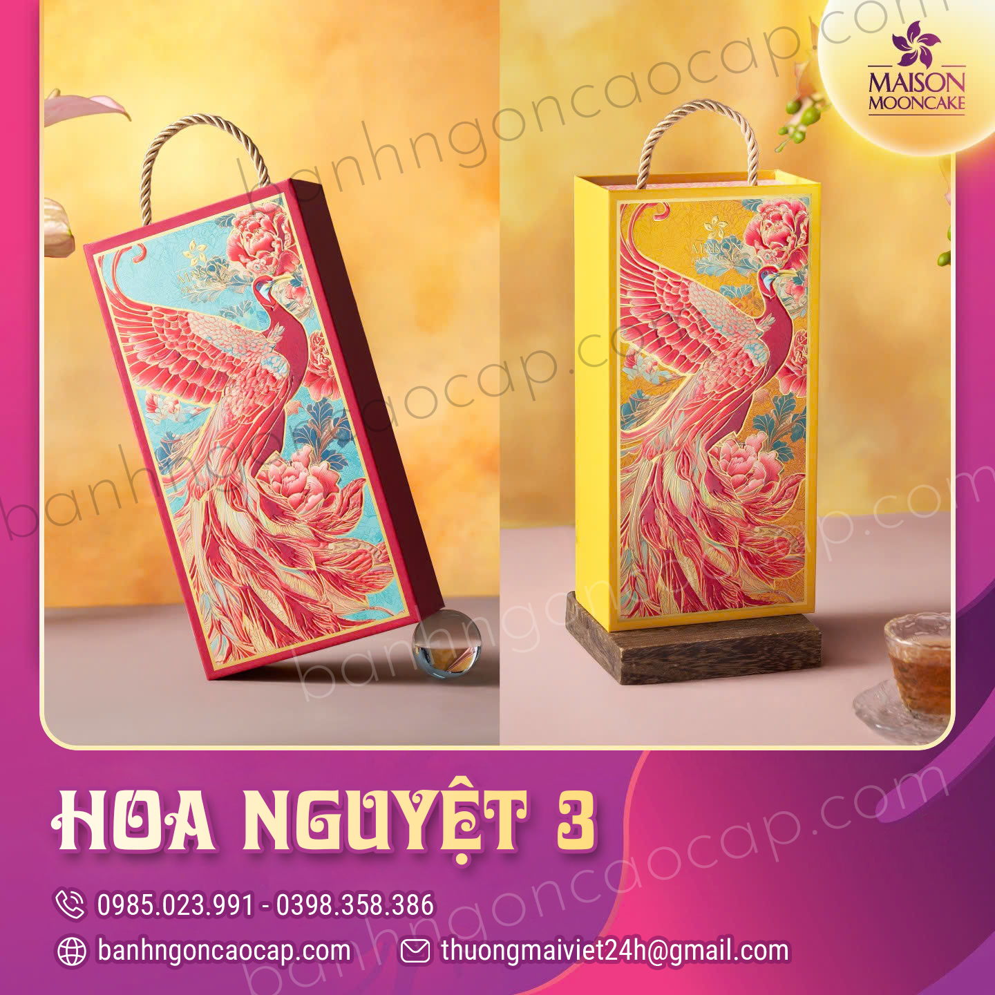 Bánh Trung Thu Maison Hộp Hoa Nguyệt 3