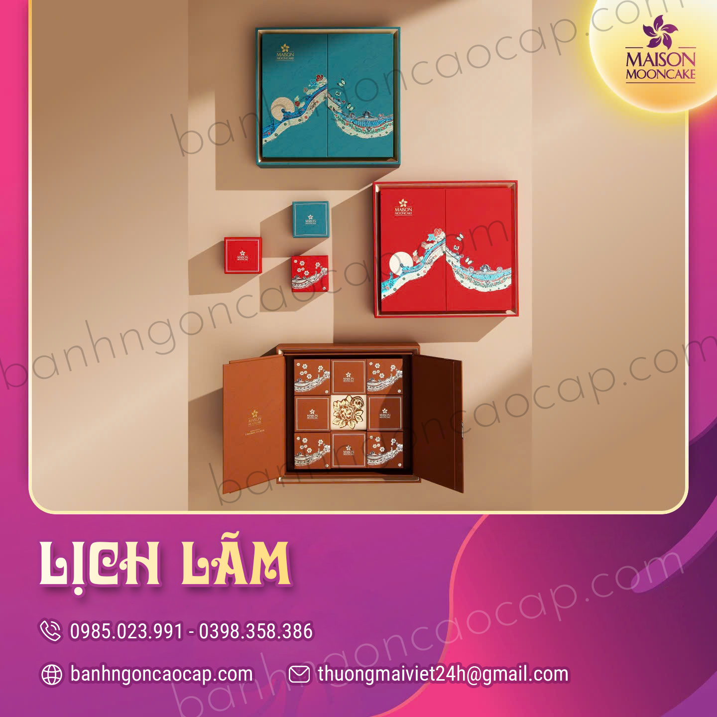 Bánh Trung Thu Maison Hộp Lịch Lãm