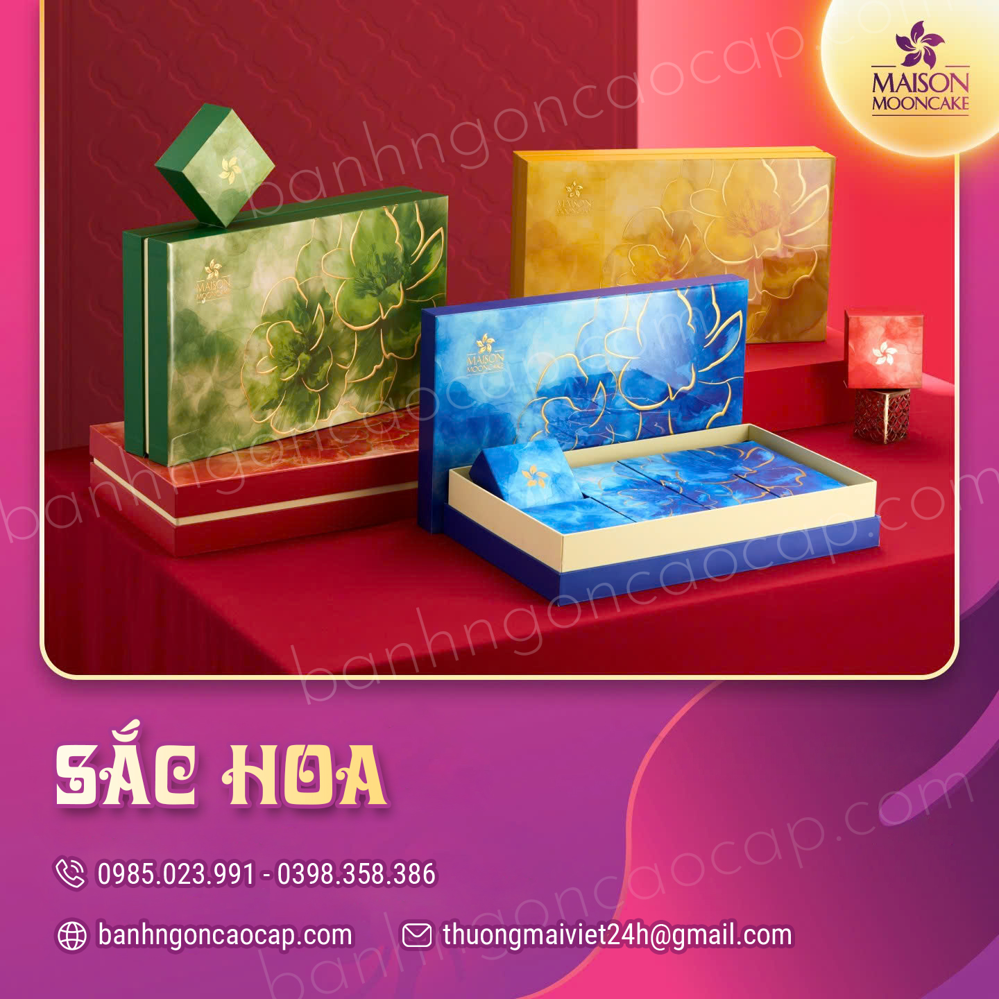 Bánh Trung Thu Maison Hộp Sắc Hoa