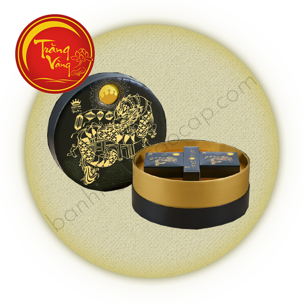 Bánh Trăng Vàng Black & Gold Hộp 6 Bánh - Bánh Trung Thu Kinh Đô
