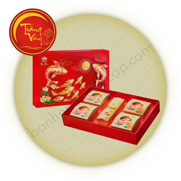 Trăng Vàng Hoàng Kim Vinh Hiển Đỏ - Bánh Trung Thu Kinh Đô
